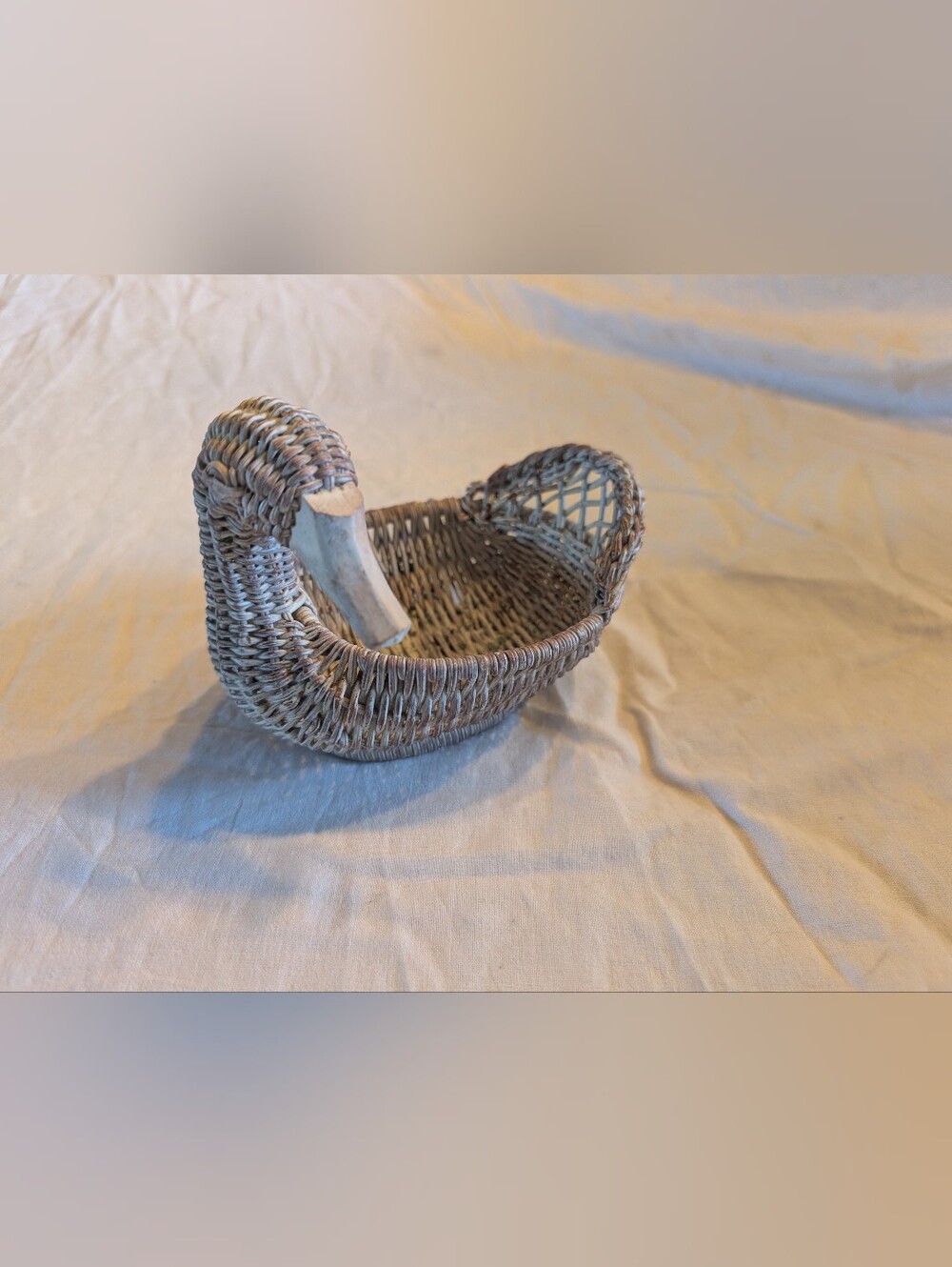 2/30$ Vintage Woven Duck Basket in Natural Brown and Gray